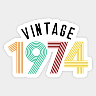 Vintage 1974, 50th Birthday Sticker